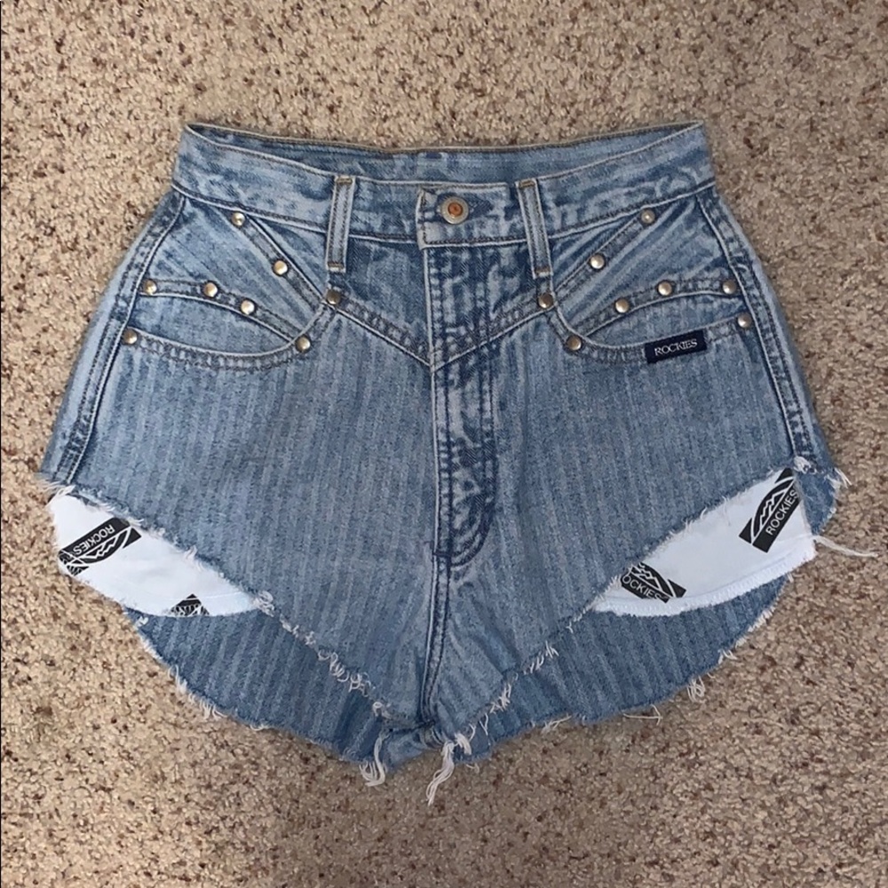 Rockie’s high waisted jean shorts